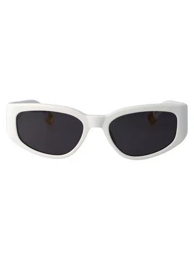 Jacquemus White Acetate Sunglasses