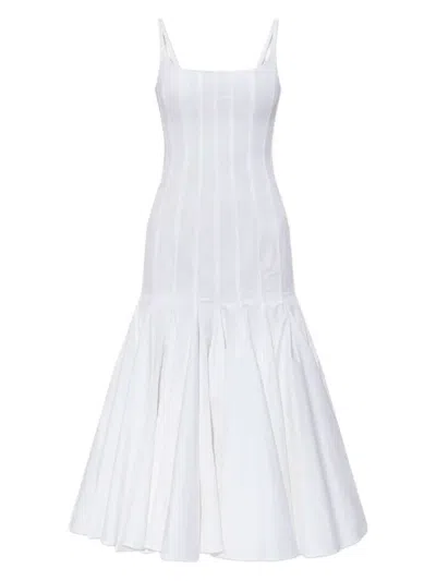 Jacquemus White Agave Strap Dress Stripe Detail