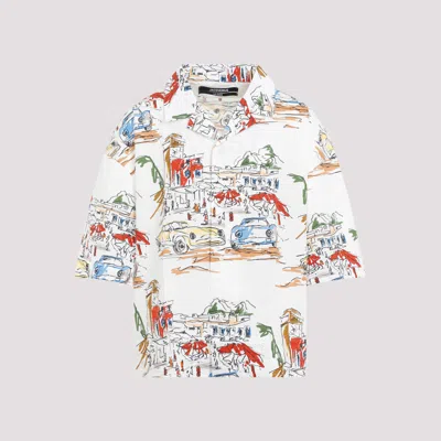 JACQUEMUS WHITE ALL-OVER PRINT SHIRT