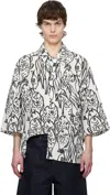 Jacquemus Aloe Shirt In 1ig Fish Black White