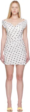 Jacquemus White & Black La Croisière 'the Rita' Minidress In White