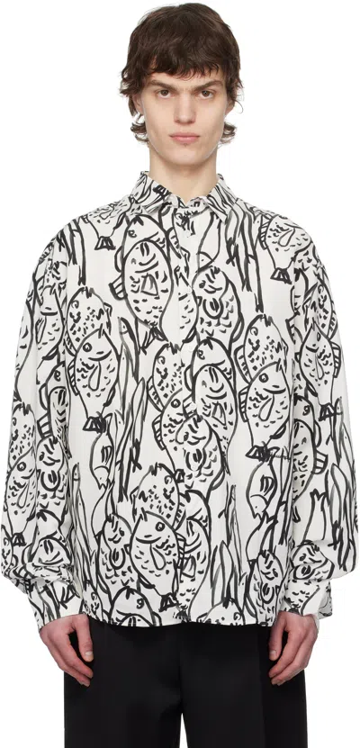 JACQUEMUS WHITE & BLACK LA CROISIÈRE 'THE SIMON' SHIRT