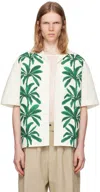 Jacquemus White & Green La Croisière 'the Jean' Shirt In Neutral