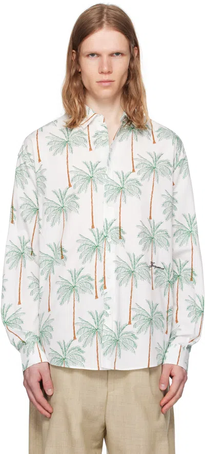 JACQUEMUS WHITE & GREEN LA CROISIÈRE 'THE SIMON' SHIRT