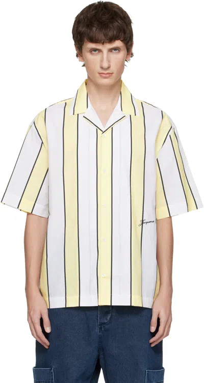 Jacquemus La Chemise Simon Stripe Button-up Shirt In White