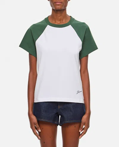 JACQUEMUS WHITE BASEBALL T-SHIRT
