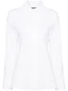 Jacquemus White Blouse With Cut-out Detail And Adjustable Waistband In White