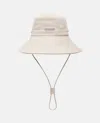 Jacquemus White Bucket Hat In White