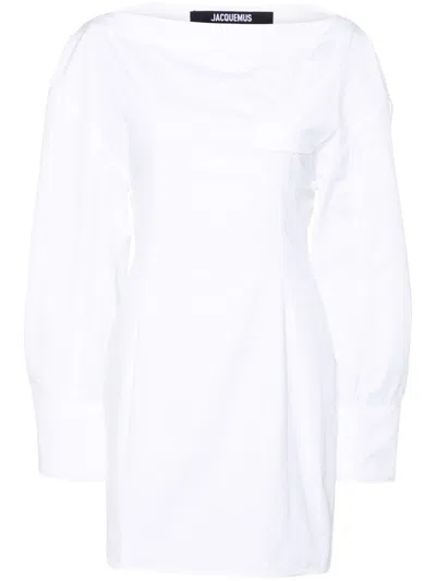 Jacquemus Chemise Mini Dress In White