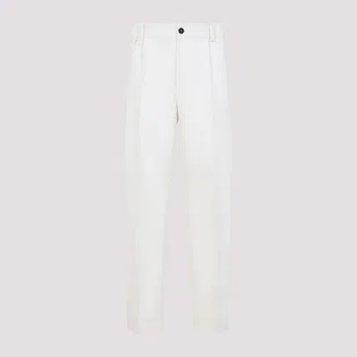 JACQUEMUS WHITE CLASSIC STRAIGHT PANTS