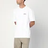 Jacquemus 'le T-shirt Gros Grain' White T-shirt With Logo Patch On The Front