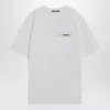 Jacquemus Gros Grain Cotton Crew-neck T-shirt In White