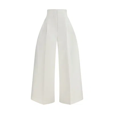 Jacquemus White Cotton Cropped Pants