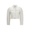 Jacquemus Long-sleeve Denim Jacket In White