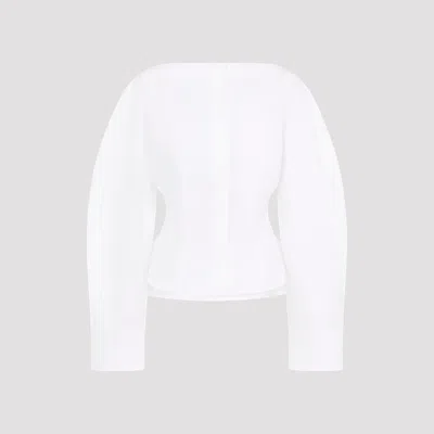 Jacquemus White Cotton La Chemise Barco Shirt