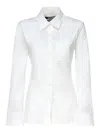 Jacquemus White Blouse With Cut-out Detail And Adjustable Waistband In White