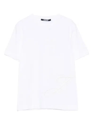 JACQUEMUS WOMEN WHITE CREW NECK T-SHIRT, S LUXURY T-SHIRTS FOR WOMEN DARVEYS
