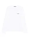 Jacquemus Le Tshirt Gros Grain Cotton Ls  T-shirt In White