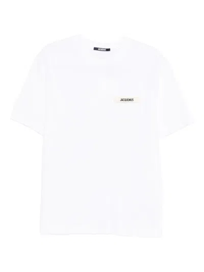 JACQUEMUS WHITE GROS GRAIN T-SHIRT