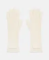Jacquemus White Grosgrain Wool Gloves In Pink