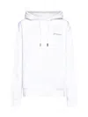 JACQUEMUS JACQUEMUS WHITE HOODIE WITH CONTRASTING LOGO EMBROIDERY IN COTTON MAN