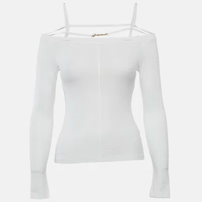 Pre-owned Jacquemus White Jersey The Sierra T-shirt Xs