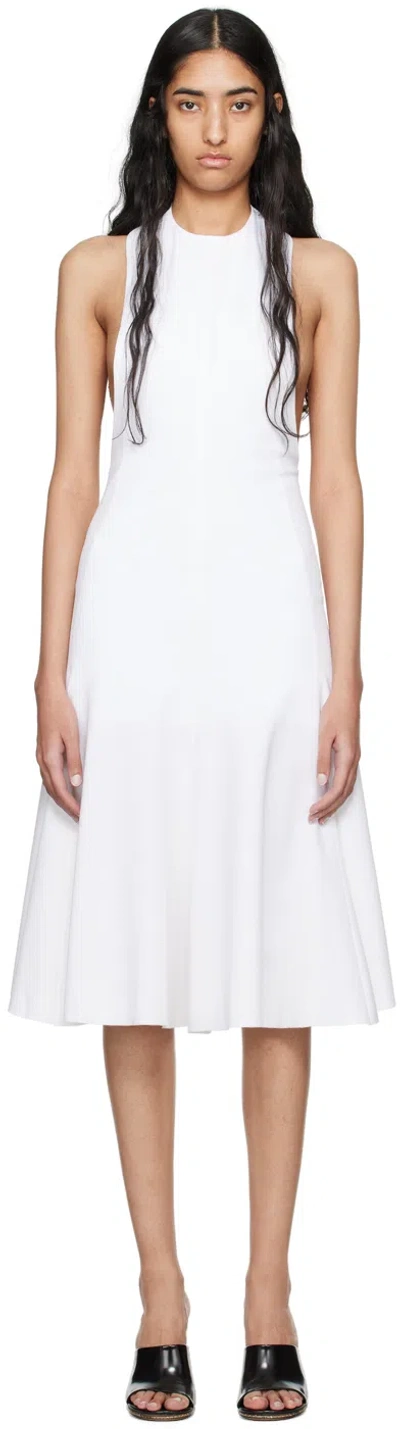 Jacquemus Knee Length Dress Flared Skirt In White