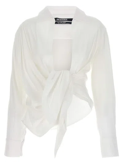 JACQUEMUS WHITE LA CHEMISE BAHIA SHIRT