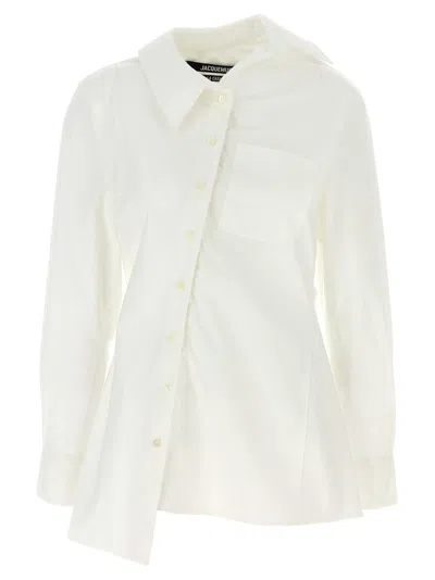 JACQUEMUS WHITE LA CHEMISE PABLO SHIRT