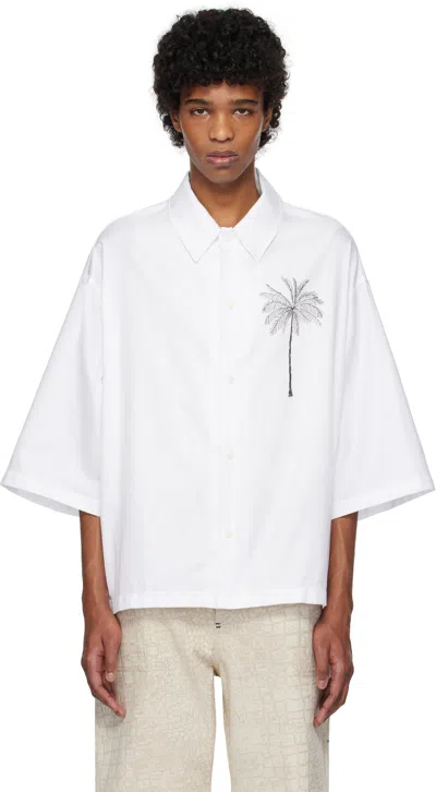 JACQUEMUS WHITE LA CROISIÈRE 'LA CHEMISE ALOE' SHIRT