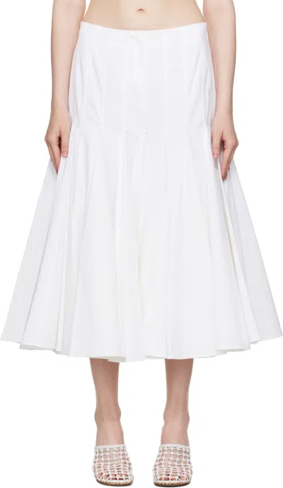 Jacquemus White La Croisière 'the Agave' Midi Skirt