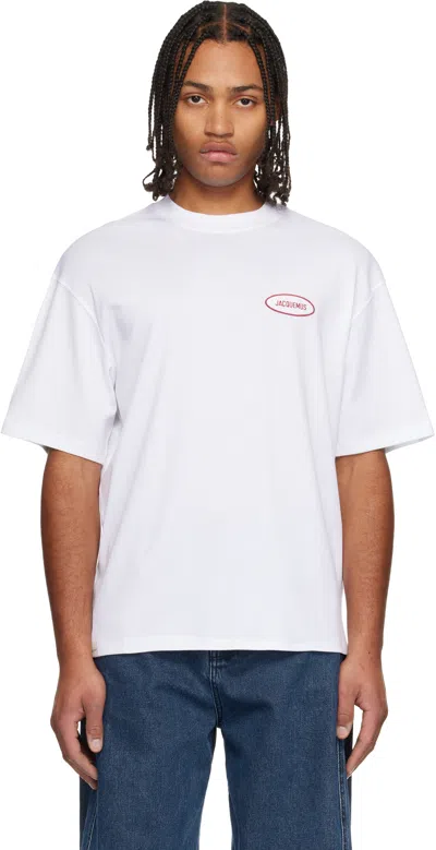 Jacquemus Crew Neck Short Sleeve Fitted T-shirt In White