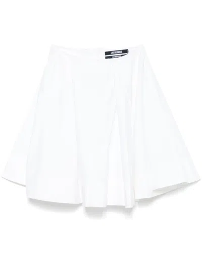 Jacquemus Salon Skirt A-line Silhouette High-waisted Midi In White