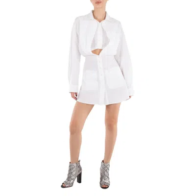 Jacquemus White La Robe Baunhilha Layered Shirt Dress, Brand Sized 34 (us Size 0)