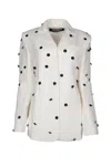 Jacquemus Waist Belted Polka Dot Jacket In White