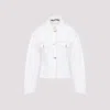 Jacquemus Denim Jacket Structured Flap Pockets In White