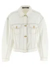 Jacquemus Structured White Denim Jacket With Classic Silhouette In White