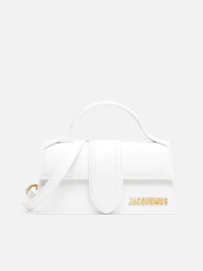 Jacquemus Logo Plaque Top Handle Bag In White
