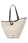 Jacquemus Dual Handle Shoulder Bag With Gold Hardware In White