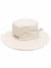 Jacquemus Le Bob Artichaut Bucket Hat In White