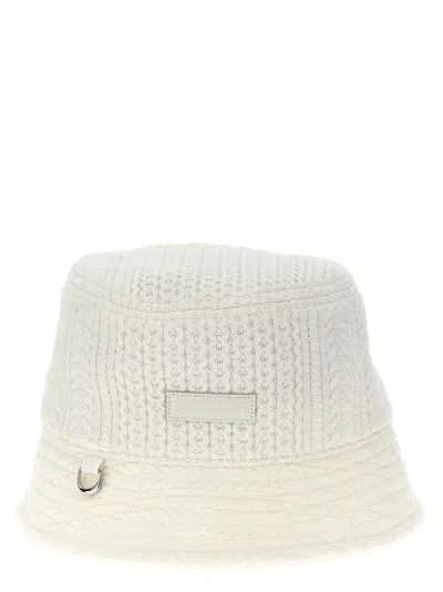 Jacquemus White Le Bob Textured Bucket Hat