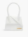 Jacquemus White Le Chiquito Medium Leather Top Handle Bag