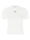 Jacquemus Relaxed Fit Crew-neck T-shirt With Front Print In White