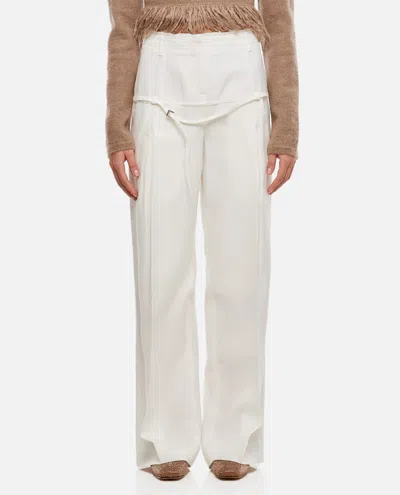 Jacquemus Le Pantalon Criollo Viscose Trousers In Neutrals