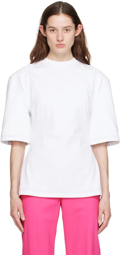 Jacquemus White Le Raphia 'le T-shirt Camisa' T-shirt
