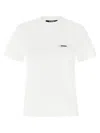 Jacquemus Grosgrain Short Sleeve T-shirt In White