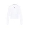 Jacquemus The Gros Grain Long-sleeved T-shirt In White
