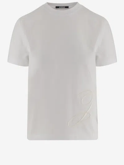 Jacquemus White Le T-shirt J T-shirt In Neutral