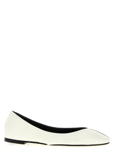 Jacquemus White Leather Ballet Flats
