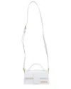 Jacquemus Le Bambino Crossbody Bag In White Leather In White